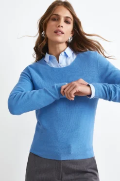 Maglia Links in Lana Merino - CELESTE