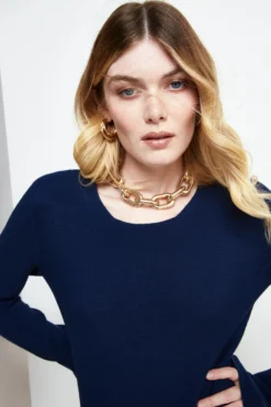 Maglia Links in Lana Merino - NAVY