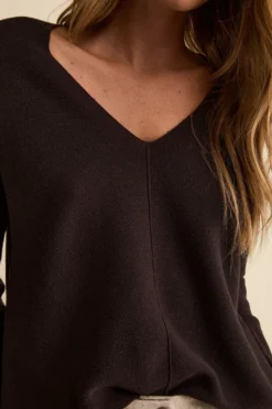 Maglia Over Scollo a V in Lana Merino - T.MORO