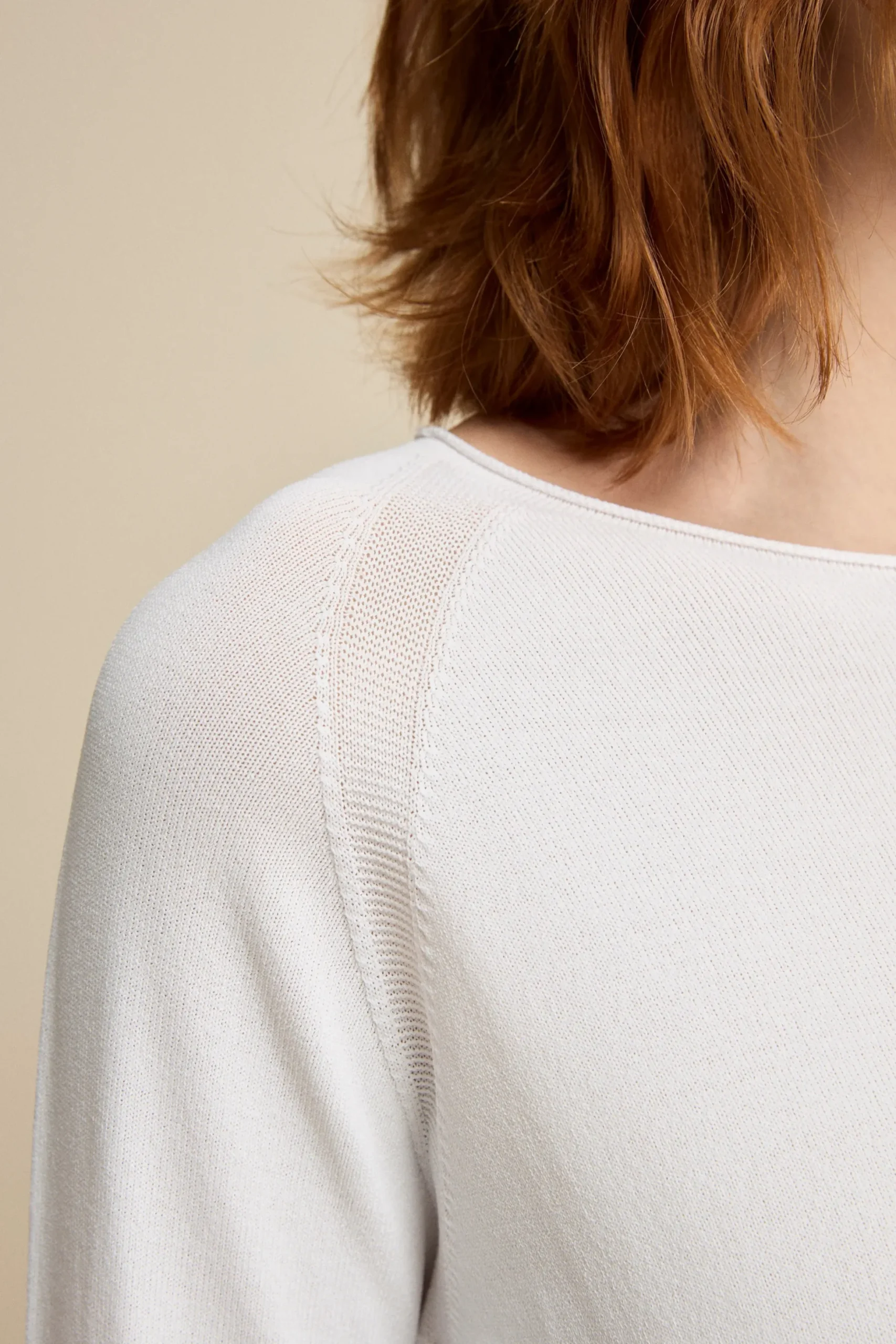 Maglia scollo a barchetta - BIANCO
