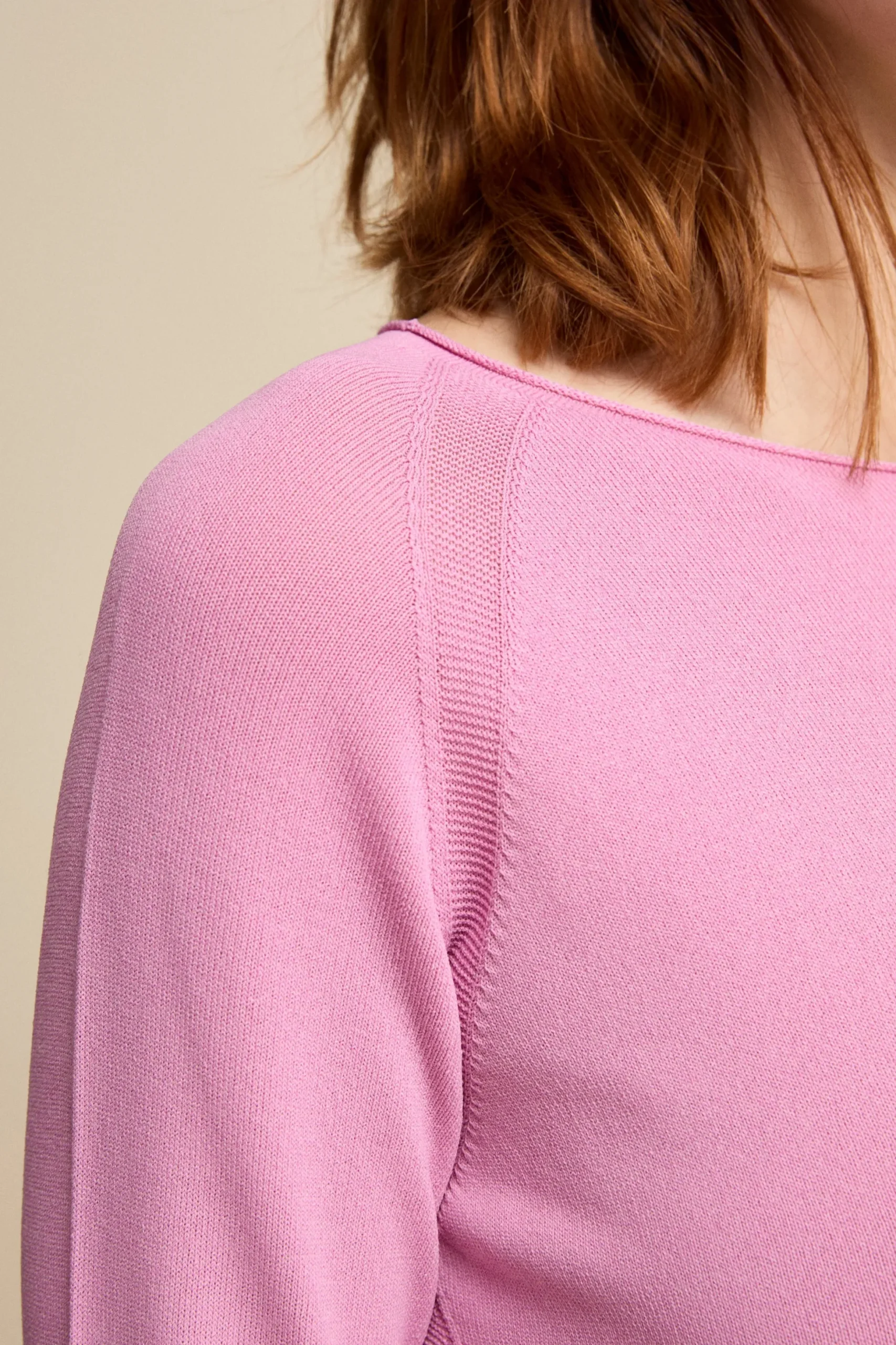 Maglia scollo a barchetta - ROSA SCURO