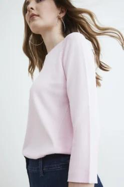 Maglia scollo a barchetta - ROSA