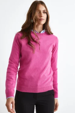 Maglioncino girocollo lana e cashmere - AZALEA