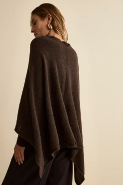 Mantella in cashmere da donna - MARRONE