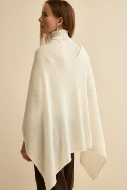 Mantella in cashmere da donna - PANNA