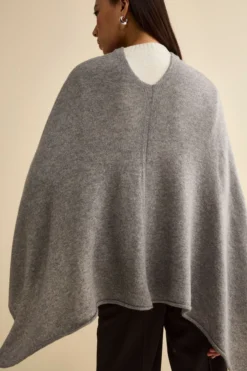 Mantella in cashmere da donna - GRIGIO MEDIO