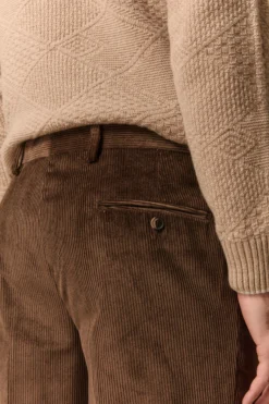 Pantalone a Coste in Velluto - CASTAGNA