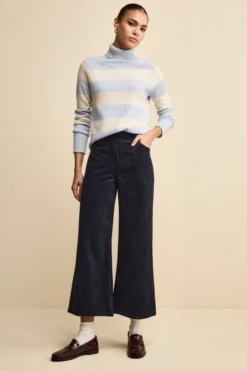 Pantalone Ampio in Velluto a Coste - BLU