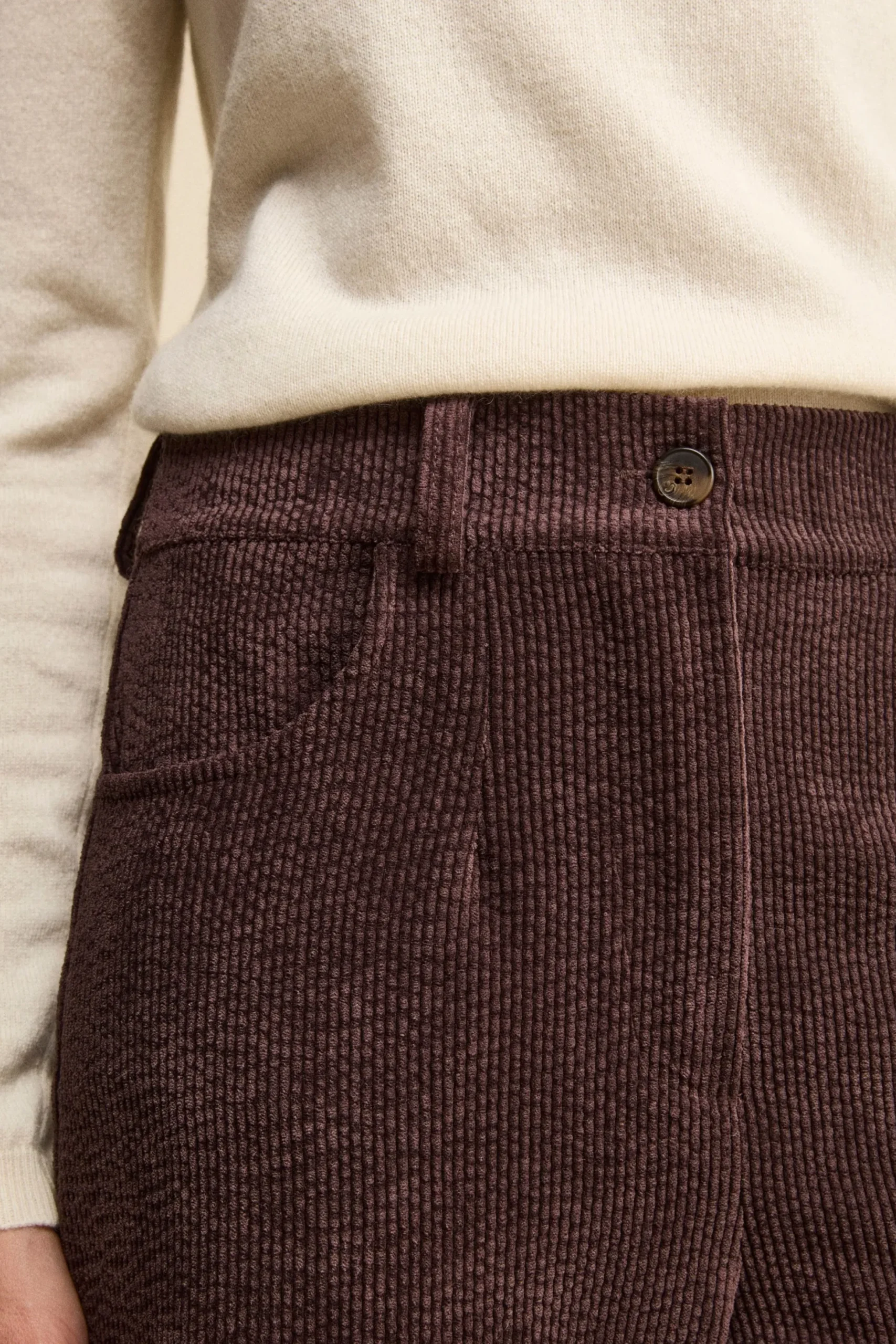 Pantalone Ampio in Velluto a Coste - T.MORO