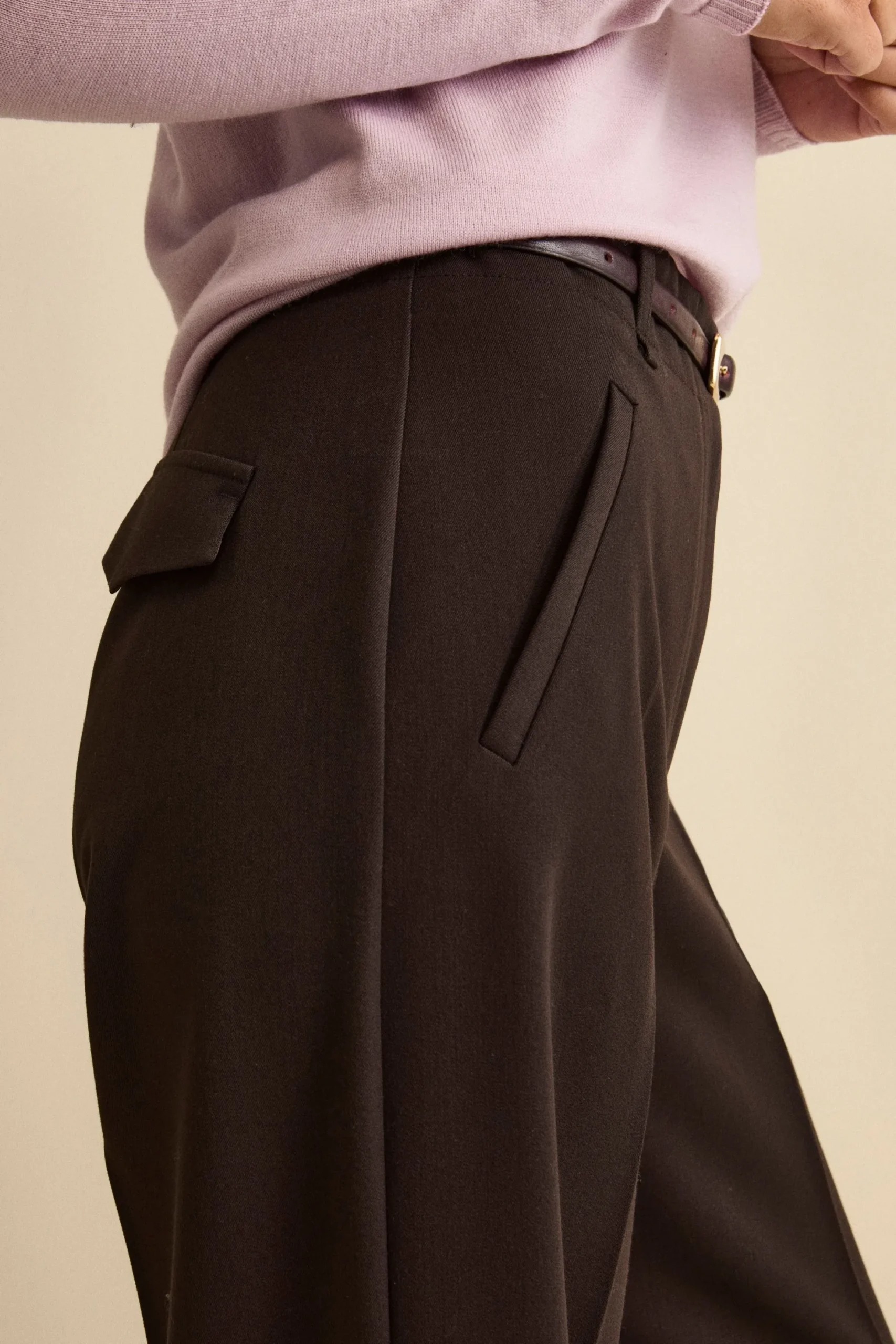 Pantalone a palazzo con piega - T.MORO