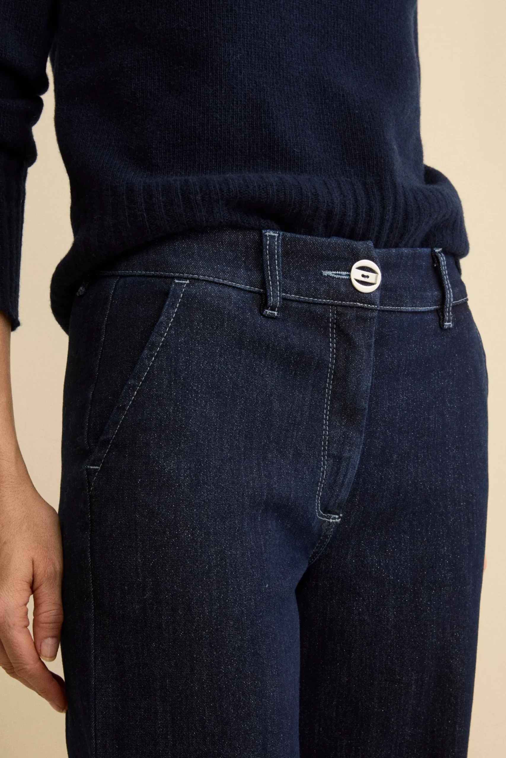 Pantalone a Zampa con Glitter - JEANS