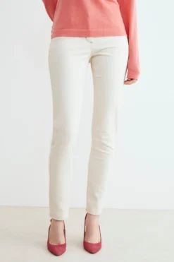 Pantalone bianco in cotone - ECRU