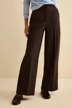 Pantalone Bistretch a Gamba Larga - MARRONE