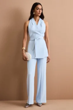 Pantalone Cady a Gamba Larga da Cerimonia - CIELO
