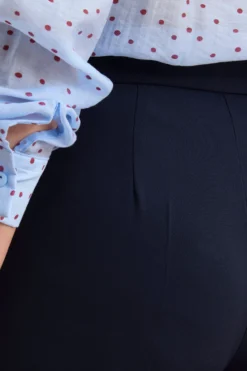 Pantalone Cady a Palazzo con Piega - BLU