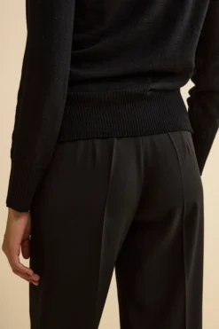 Pantalone Cady a Palazzo con Pieghe - NERO