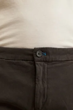 Pantalone Canvas Slim Fit in Cotone Stretch - ANTRACITE