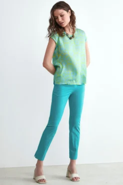 Pantalone capri con elastico - PAVONE