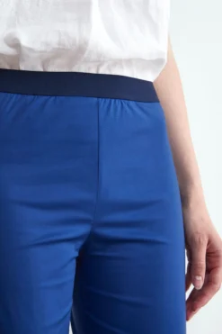 Pantalone capri con elastico - BLU APERTO