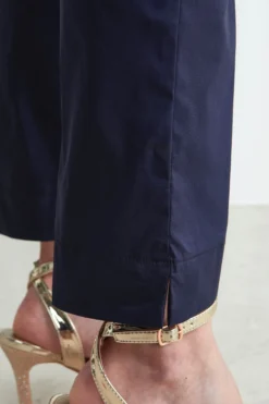 Pantalone capri con elastico - BLU