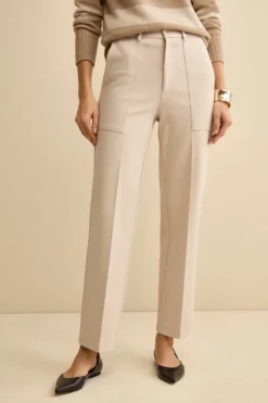 Pantalone Cargo Elegante Straight Fit - SABBIA