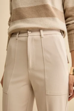 Pantalone Cargo Elegante Straight Fit - SABBIA