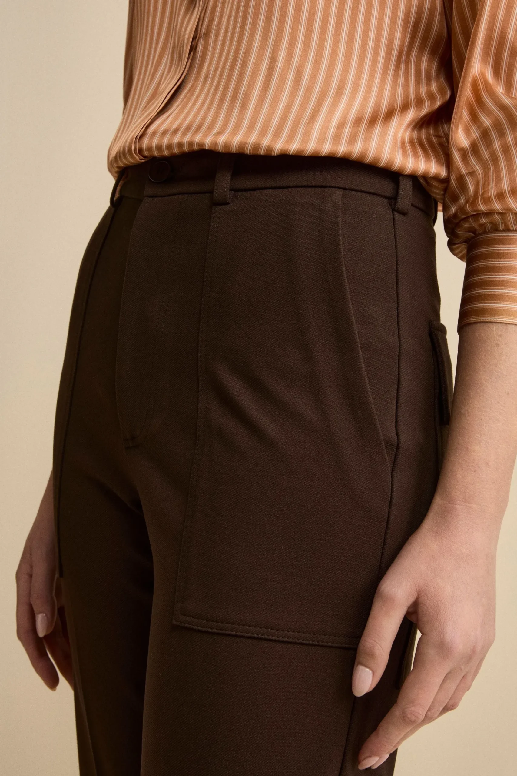 Pantalone Cargo Elegante Straight Fit - T.MORO