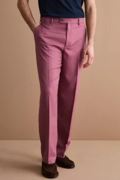 Pantalone Carrot Wide Leg in Misto Lana - BORDEAUX