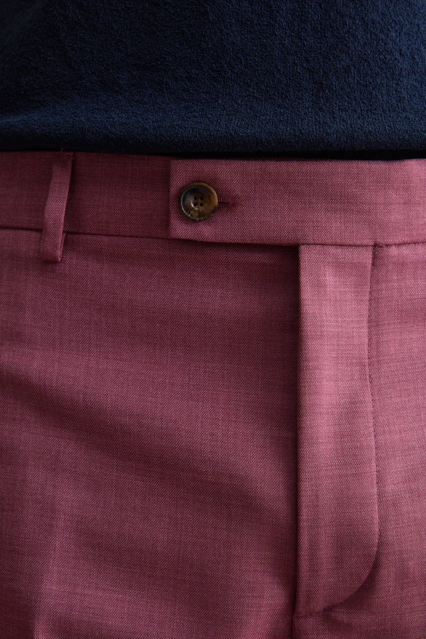 Pantalone Carrot Wide Leg in Misto Lana - BORDEAUX