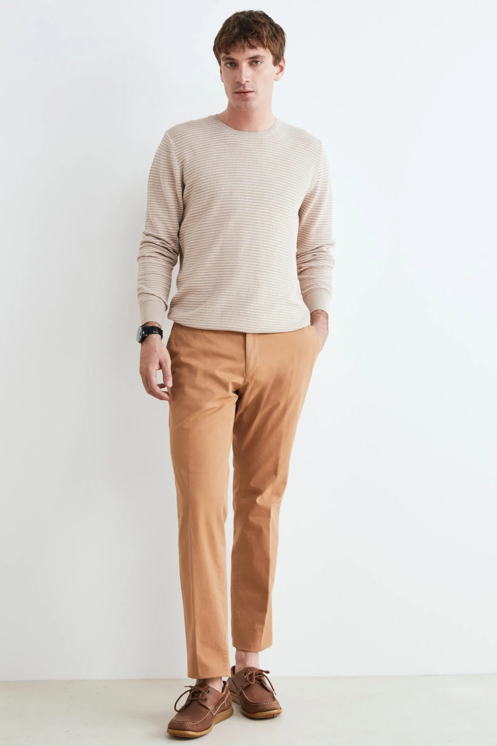 Pantalone chino in cotone - BRUCIATO