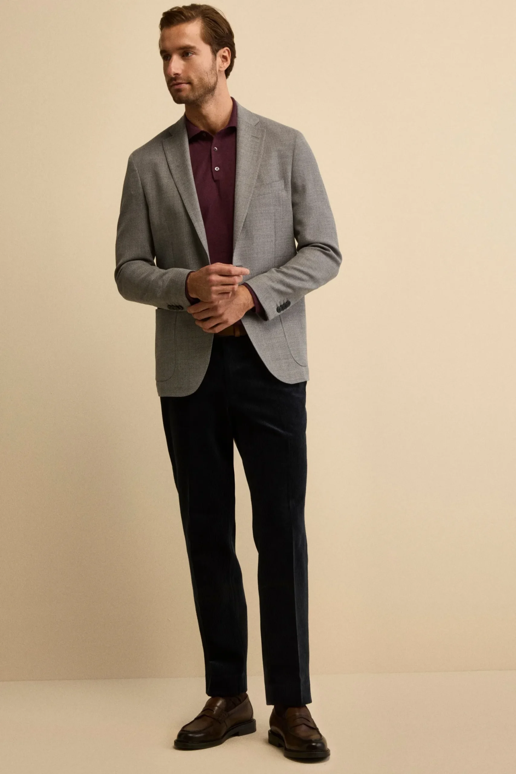 Pantalone Chino in Velluto Comfort Fit - BLU