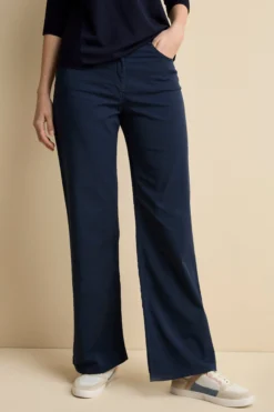 Pantalone Cinque Tasche a Gamba Larga - BLU