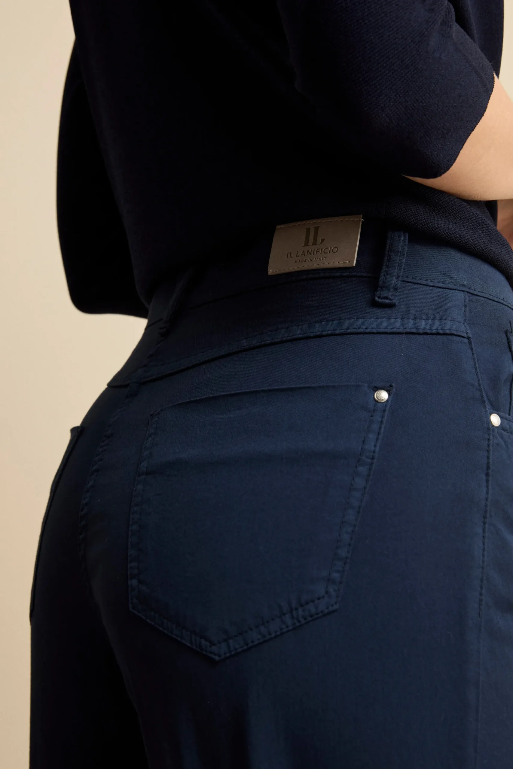 Pantalone Cinque Tasche a Gamba Larga - BLU