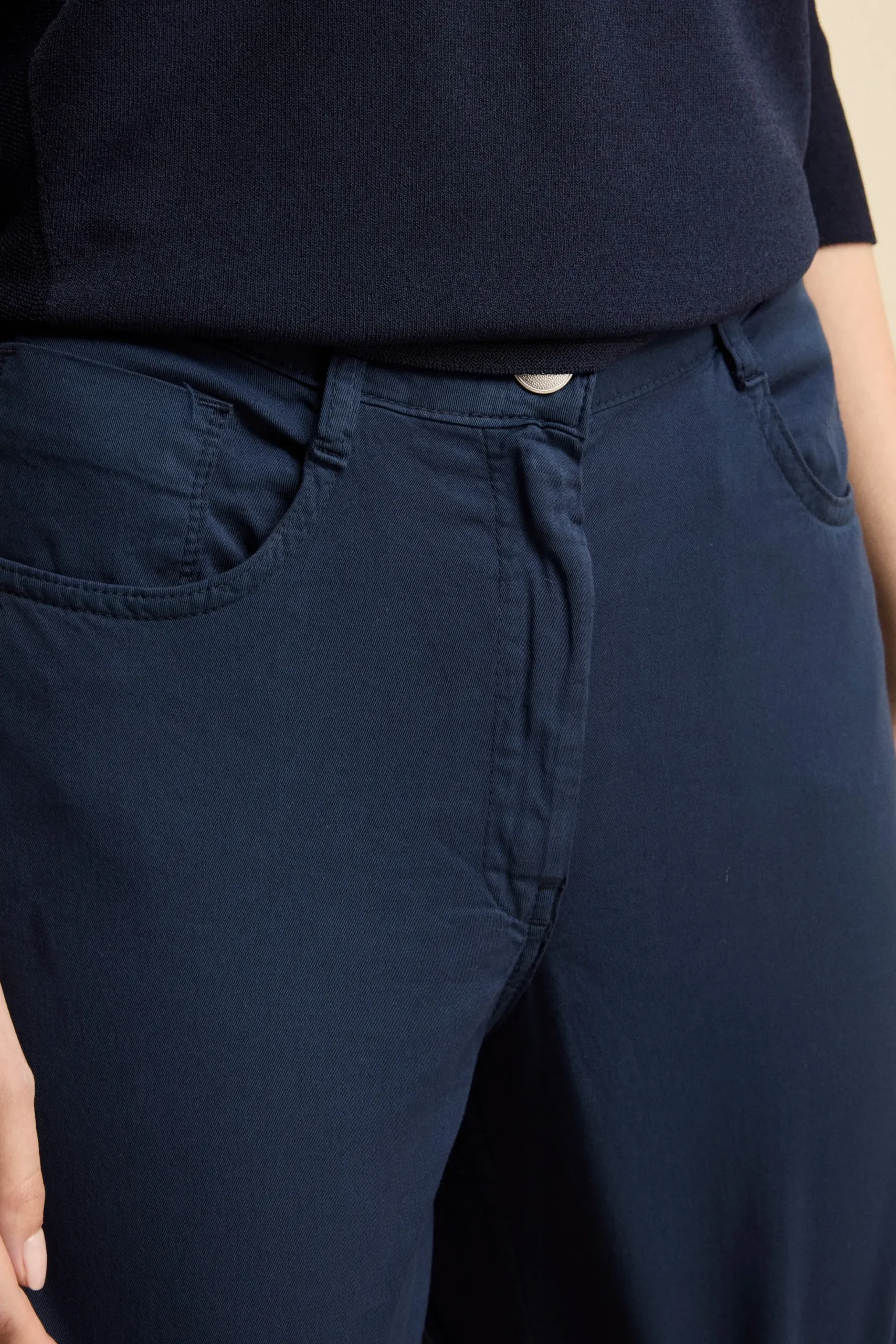 Pantalone Cinque Tasche a Gamba Larga - BLU