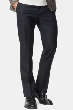 Pantalone classico in lana blu - BLU