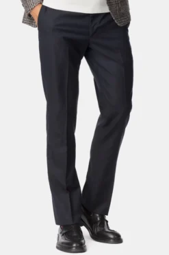 Pantalone classico in lana blu - BLU
