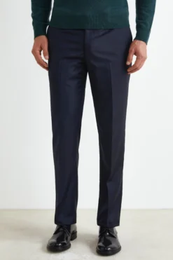 Pantalone Comfort in Lana - BLU