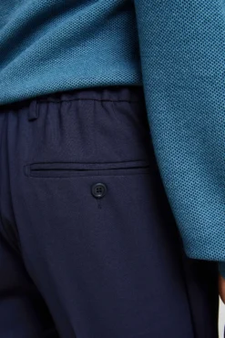 Pantalone Coulisse in Lana - BLU