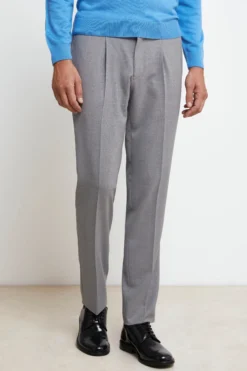 Pantalone Coulisse in Lana - GRIGIO CHIARO