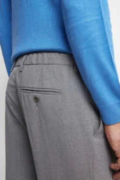 Pantalone Coulisse in Lana - GRIGIO CHIARO