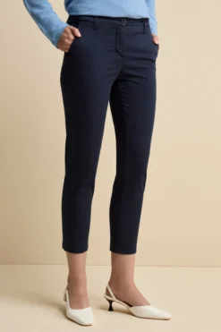Pantalone Cropped in Cotone - BLU
