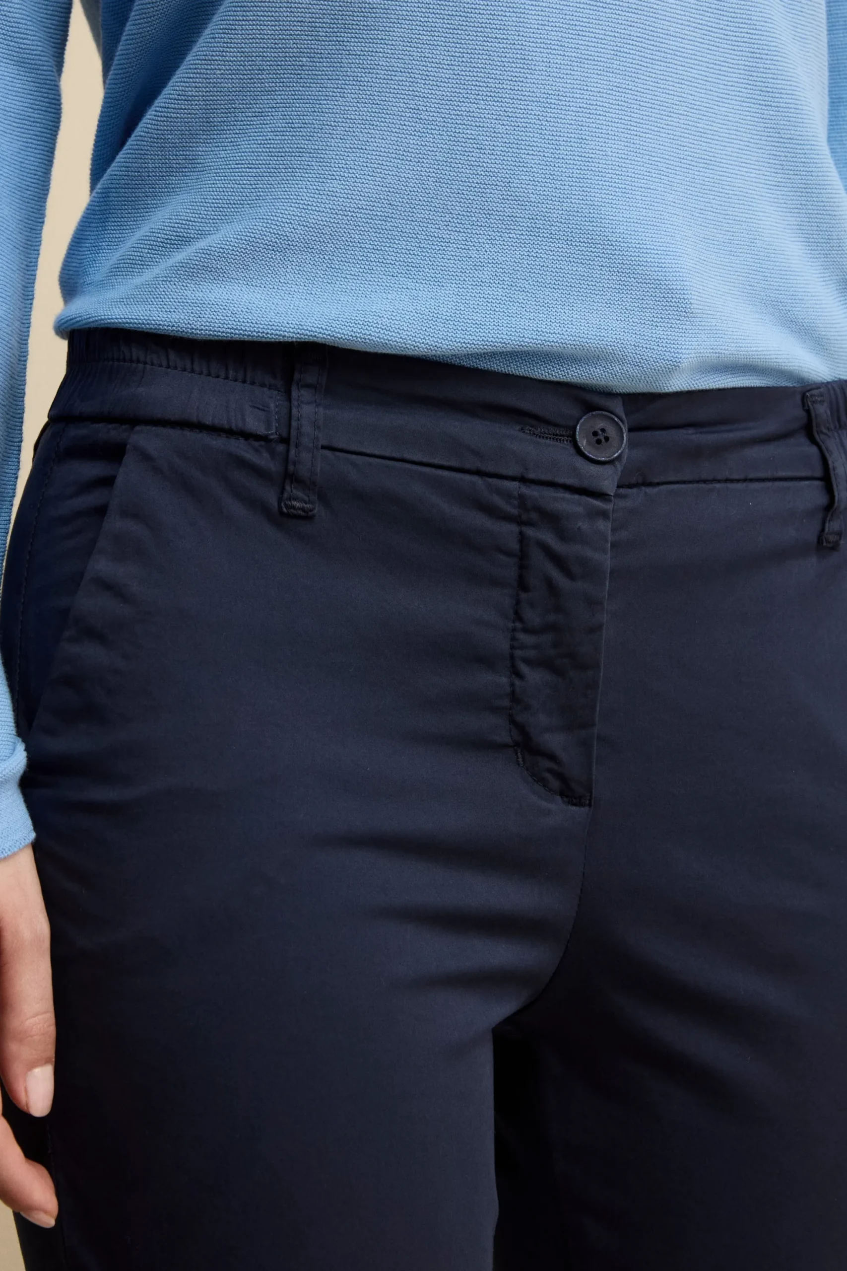 Pantalone Cropped in Cotone - BLU
