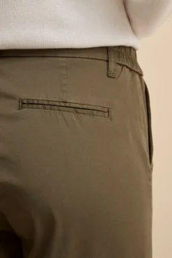 Pantalone Cropped in Cotone - VERDE MILITARE