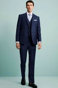 Pantalone da Cerimonia in Lana Vergine Drop 6 - BLU