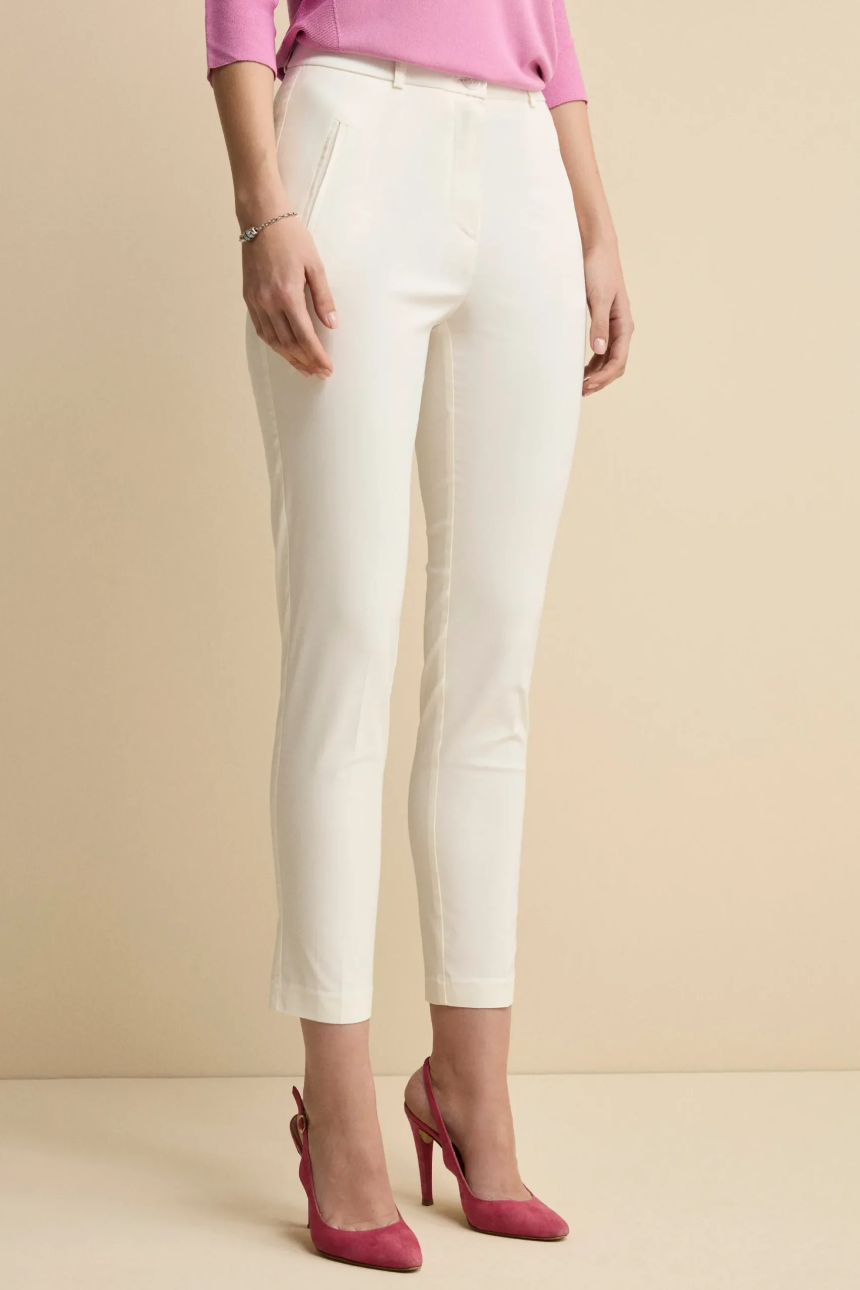 Pantalone elasticizzato - BIANCO