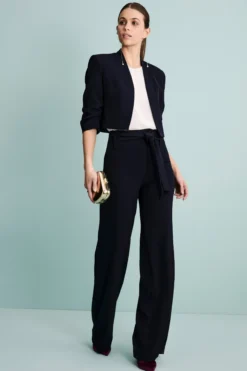 Pantalone Elegante a Gamba Larga - BLU