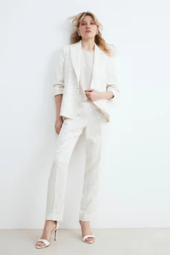 Pantalone elegante a sigaretta - ECRU