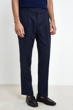 Pantalone Elegante con Pinces - BLU