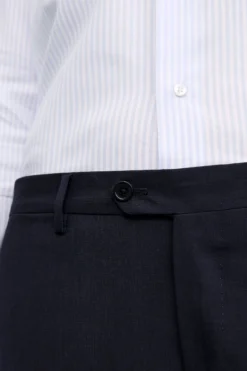 Pantalone Elegante in Lana Vergine Drop 8 - BLU