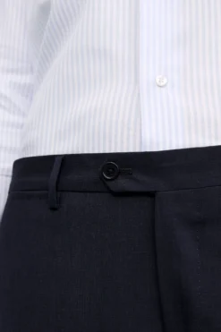 Pantalone Elegante in Lana Vergine Drop 6 - BLU